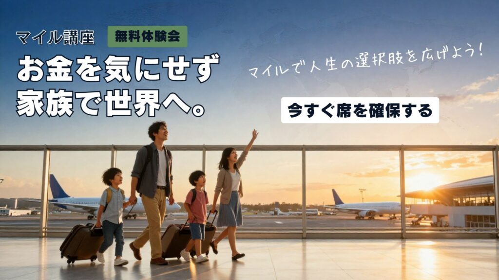 マイル講座 無料体験会 お金を気にせず家族で世界へ。